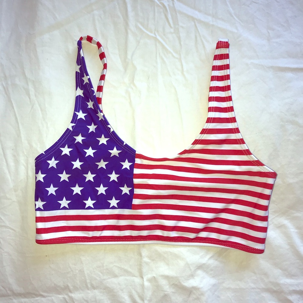 American Flag Bathing Suit Top